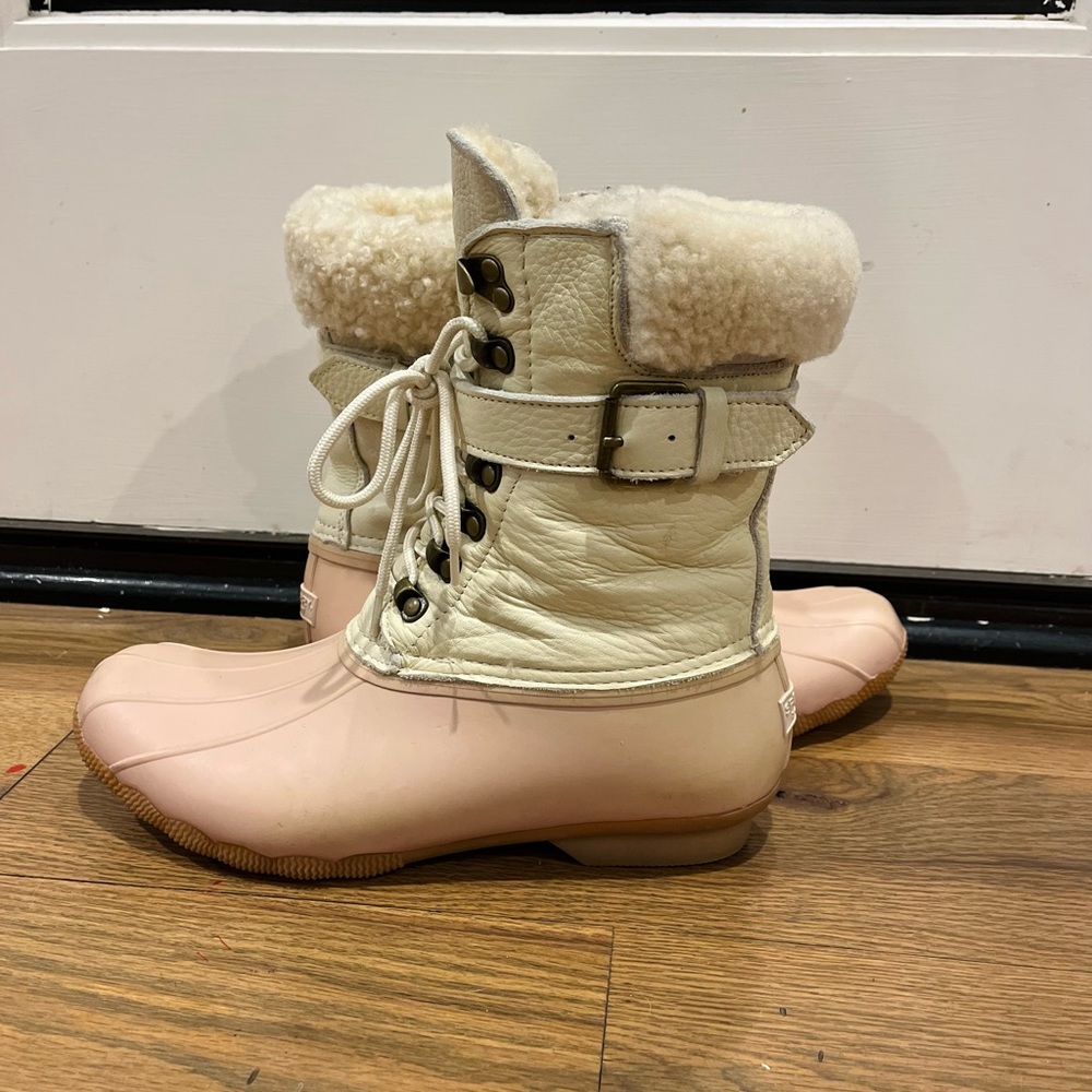 Pink Sperry Shearwater Boots
